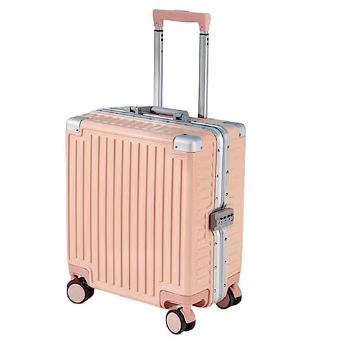 ASerZenith Koffer mit Rollen, Handgepäckkoffer mit großem Fassungsvermögen, verschleißfester Koffer, Koffer mit abnehmbarer Trennwand (Rosa, 43 x 38 x 21 cm) von ASerZenith