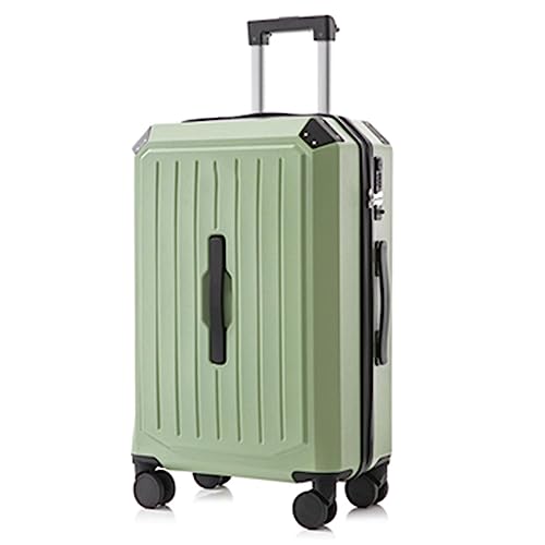 ASerZenith Koffer mit großem Fassungsvermögen, Handgepäckkoffer im wiederaufladbaren Design mit Getränkehalter, Geschäftsreisekoffer (Grün, 24 Zoll) von ASerZenith