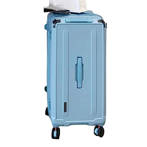 Reisegepäck mit großem Fassungsvermögen, Koffer mit Spinner-Rädern, unterteiltem Stauraum, mehrstufiger Einstellstange, Zollschloss (Blau 34 Zoll) von ASerZenith
