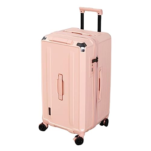 Reisegepäck mit großem Fassungsvermögen, Koffer mit Spinner-Rädern, unterteiltem Stauraum, mehrstufiger Einstellstange, Zollschloss (Pink 26 Zoll) von ASerZenith