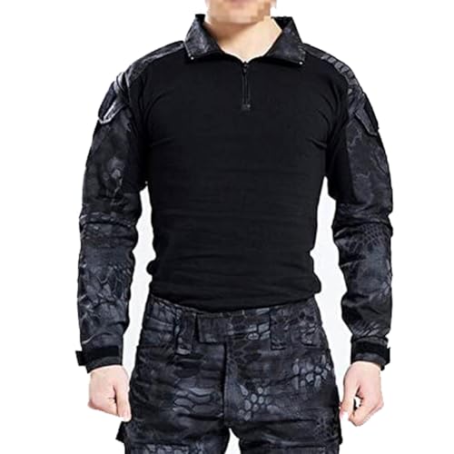 ATAIRSOFT Herren BDU Shooting Combat Langarm Camo Shirt mit Ellbogenschützern für Taktische Militärarmee Airsoft Paintball von ATAIRSOFT