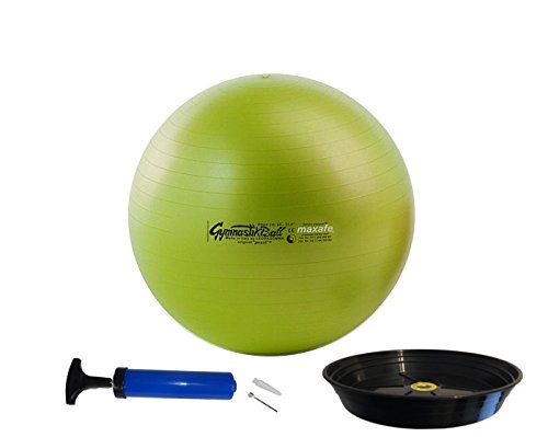 ATC Handels GmbH Pezzi Gymnastikball MAXAFE - Set - inkl. Ballschale + Pumpe 42cm Apfel grün von ATC Handels GmbH