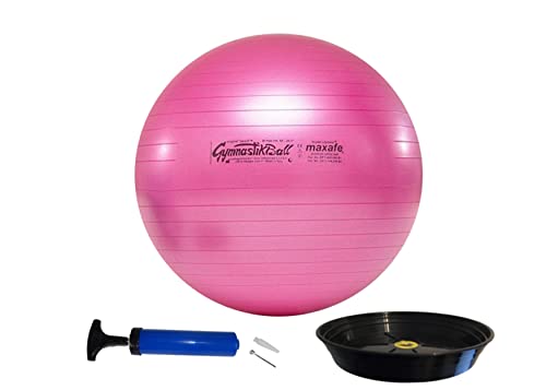 ATC Handels GmbH Pezzi Gymnastikball MAXAFE - Set - inkl. Ballschale + Pumpe 65cm Fuchsia von ATC Handels GmbH