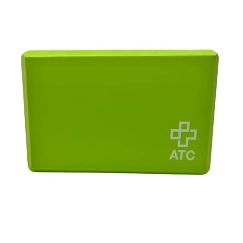 ATC Handels GmbH Yoga Block Hilfsmittel für Asanas, Pilates- und Yogaübungen - Dehnungsblock, Yogaklotz, Yogaziegel, grün von ATC Handels GmbH