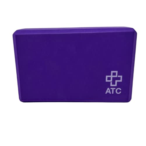 ATC Handels GmbH Yoga Block Hilfsmittel für Asanas, Pilates- und Yogaübungen - Dehnungsblock, Yogaklotz, Yogaziegel, lila von ATC Handels GmbH