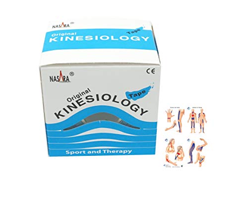 Original Nasara Kinesiologie Tape 5m x 5cm Set inkl. ATC Anleitung mit Klebetechniken - Kinesiotape, Sporttape, Fitnesstape, Tapes - Wasserfest & Atmungsaktiv Blau Original Nasara Kinesiologie Tape 5m x 5cm Set inkl. ATC Anleitung mit Klebetechniken - Kinesiotape, Sporttape, Fitnesstape, Tapes - Wasserfest & Atmungsaktiv Blau von ATC Handels GmbH
