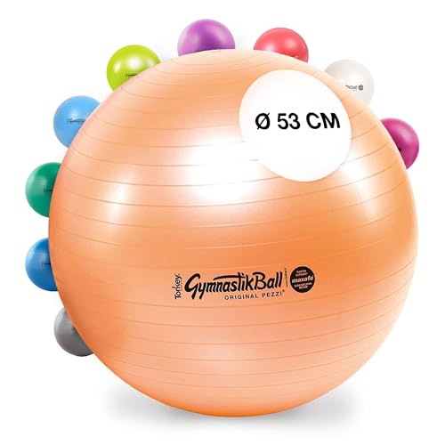 ATC Handels GmbH PEZZIBALL MAXAFE Gymnastikball Pezzi Ball 42, 53, 65, 75cm (orange, 53) von ATC Handels GmbH