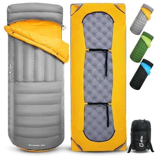 ATEPA Daunenschlafsäcke, Schlafsack Outdoor für Wärme und wasserabweisend,3-in-1 Schlafsäcke für 3 Jahreszeiten geeignet, ideal für Erwachsene beim Reisen, Camping,kann mit Einer Matte kombiniert,Grau ATEPA Daunenschlafsäcke, Schlafsack Outdoor für Wärme und wasserabweisend,3-in-1 Schlafsäcke für 3 Jahreszeiten geeignet, ideal für Erwachsene beim Reisen, Camping,kann mit Einer Matte kombiniert,Grau von ATEPA