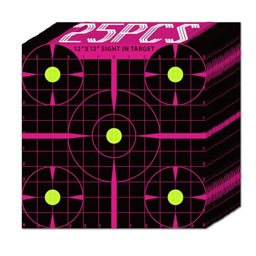 ATFLBOX 25 Splatter-Ziele 30,5 cm Splatter-Papier selbstklebendes Ziel Reaktive Schießziele für alle Gewehre, Pistolen, Airsoft von ATFLBOX