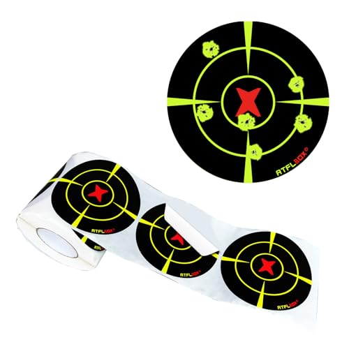 ATFLBOX 250 Stück Selbstklebende Splatter Targets mit fluoreszierenden Impact Reactive Shooting Paper Targets 7,6 cm für Gewehre, Pistole, Airsoft Schießübungen ATFLBOX 250 Stück Selbstklebende Splatter Targets mit fluoreszierenden Impact Reactive Shooting Paper Targets 7,6 cm für Gewehre, Pistole, Airsoft Schießübungen von ATFLBOX
