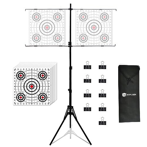 ATFLBOX Einstellbare Papier Ziel Halter mit 10pcs Ziel Papiere für Outdoor, Papier Ziel Stand für BB Gun, Airsoft, Airgun Hinterhof Schießen Praxis ATFLBOX Einstellbare Papier Ziel Halter mit 10pcs Ziel Papiere für Outdoor, Papier Ziel Stand für BB Gun, Airsoft, Airgun Hinterhof Schießen Praxis von ATFLBOX