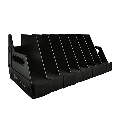 ATFLBOX Gun Pistol Revolver Firearm Handgun Rack Stand, passend für 4-8 der meisten Langlaufpistolen, gepolsterter Schaum zum Schutz, Gun Safe Cabinet Storage Organizer Zubehör (8-Slot) von ATFLBOX