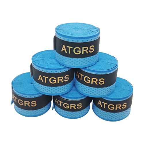 ATGRS Griffband für Tennis- und Badminton-Schläger, rutschfest, saugfähig, 6 Stück (6pcs Navy Blue) von ATGRS