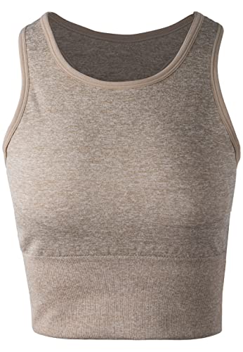 ATHLECIA Damen Flowee Sport BH, Taupe, S-M EU von ATHLECIA