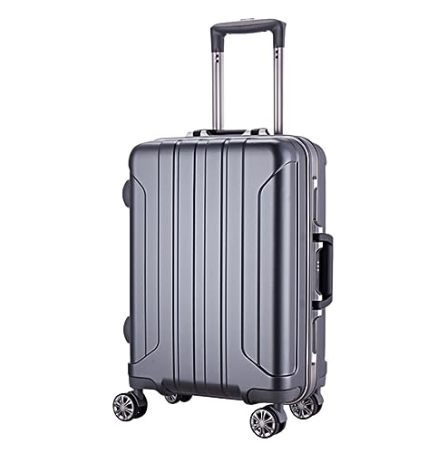 ATHRLONG Handgepäckkoffer, Trolley aus Aluminiumlegierung, klassischer Koffer mit dicken Streifen, tragbar, langlebig, Handgepäck von ATHRLONG