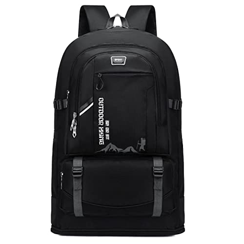 ATHUAH 70L erweiterbarer Oxford-Rucksack für Herren, Reisen, Outdoor, Sport, Schultasche, Angeln, Bergsteigen von ATHUAH