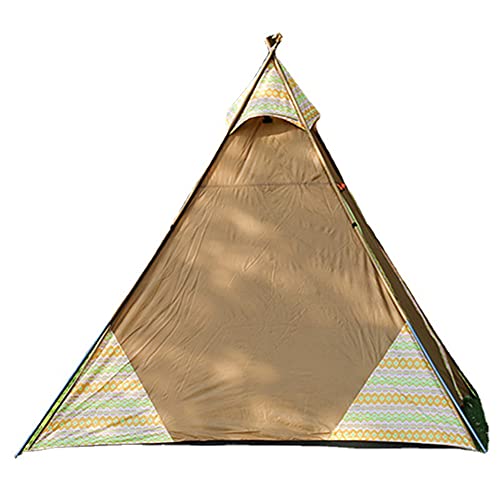 ATHUAH Indisches Zelt, wasserdicht, Winddicht, für den Außenbereich, Familien-Campingzelt, 3–4 Personen, Stammesstil, Pyramidenzelt, für den Innenbereich, Kinderzelt von ATHUAH