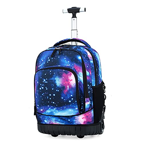 ATHUAH Rucksack mit Rädern, Kinderrucksack, Rucksack mit Rollen, große Kapazität, Studentenrucksack, Gepäcktasche, A, 46 x 31 x 21 cm, B, 46 x 31 x 21CM von ATHUAH