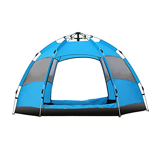 ATHUAH Sechseckiges Zelt, automatisch öffnendes Pop-up-Zelt, Outdoor-Campingzelt, doppelschichtig, tragbar, leicht, Rucksackzelt, Sonnenschutz, Unterschlupf, Strandzelt von ATHUAH