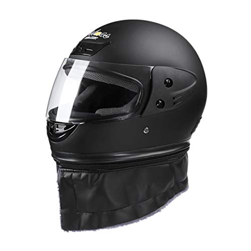 ATK Motorradhelm Transparente Anti-Fog Windschutzscheibe mit Abnehmbarer Wärmekragen, Einheitsgröße,Black ATK Motorradhelm Transparente Anti-Fog Windschutzscheibe mit Abnehmbarer Wärmekragen, Einheitsgröße,Black von ATK