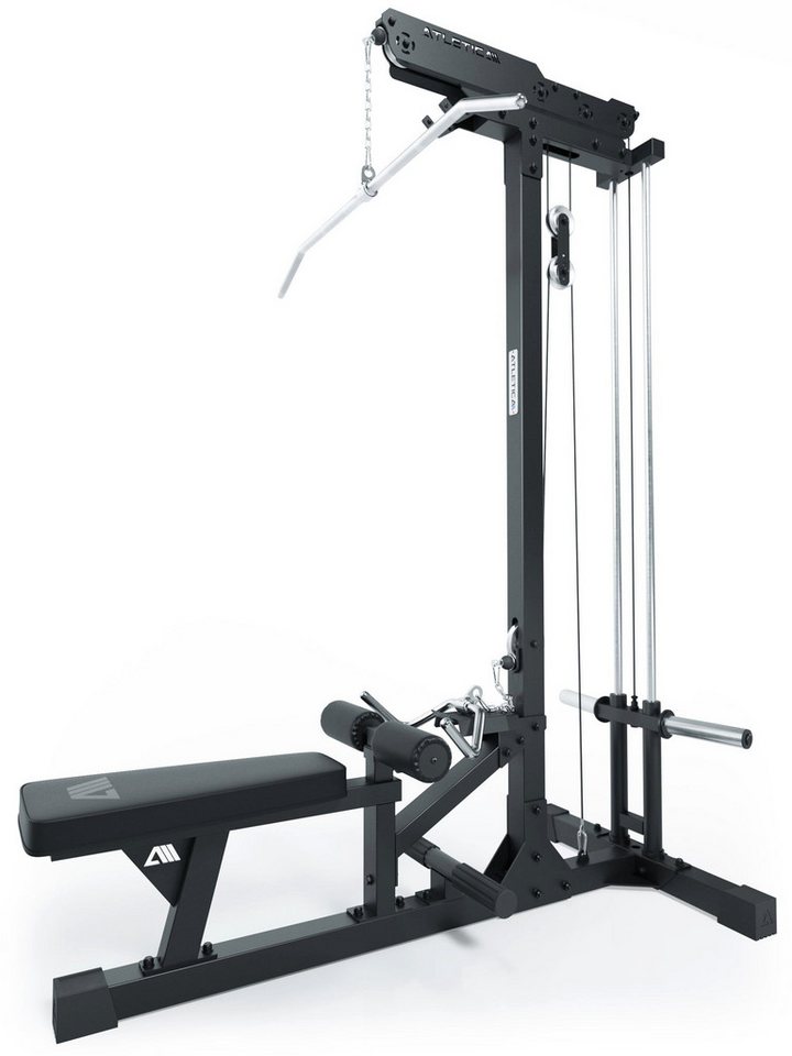 ATLETICA Power Rack Latzug mit Ruder-Station, Plate-Loaded, Studioqualität ATLETICA Power Rack Latzug mit Ruder-Station, Plate-Loaded, Studioqualität von ATLETICA