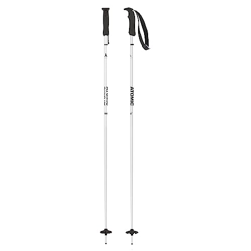 ATOMIC AMT Skistöcke - Silber - Länge 120 cm - Hochwertiger 3* Aluminium Skistock - Ergonomischem Griff am Stock - Verstellbare Handschlaufe - Stöcke mit 60mm-Pistenteller von ATOMIC