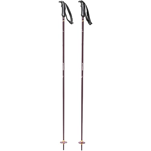 ATOMIC CLOUD Skistöcke - Plum - Länge 125 cm - Hochwertiger Aluminium-Skistock - Ergonomischer Griff für mehr Grip - Stock mit 60 mm Pistenteller - Einsteiger-Stöcke von ATOMIC