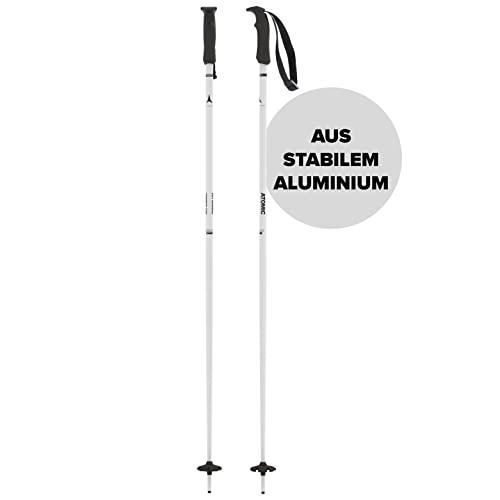 ATOMIC CLOUD Skistöcke - Weiß - Länge 125 cm - Hochwertiger Aluminium-Skistock - Ergonomischer Griff für mehr Grip - Stock mit 60 mm Pistenteller - Einsteiger-Stöcke ATOMIC CLOUD Skistöcke - Weiß - Länge 125 cm - Hochwertiger Aluminium-Skistock - Ergonomischer Griff für mehr Grip - Stock mit 60 mm Pistenteller - Einsteiger-Stöcke von ATOMIC