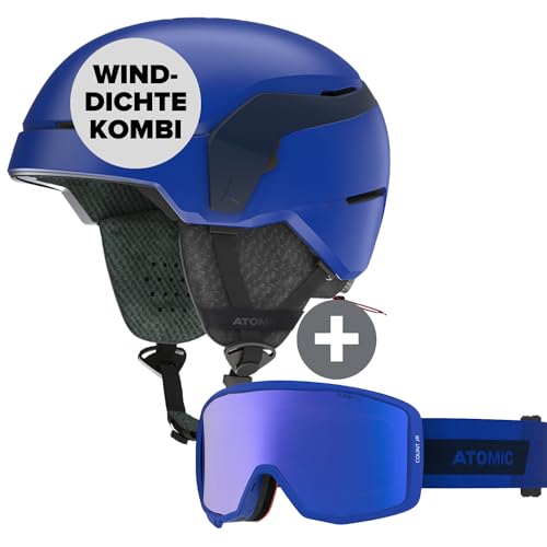 ATOMIC Count JR Skihelm & Skibrille für Kinder & Jugendliche - Helm Blue Größe S - Mehr Sicherheit bei Aufprällen - 360° Fit System für - inkl. Cylindrical Brille Blue für Klare Sicht ATOMIC Count JR Skihelm & Skibrille für Kinder & Jugendliche - Helm Blue Größe S - Mehr Sicherheit bei Aufprällen - 360° Fit System für - inkl. Cylindrical Brille Blue für Klare Sicht von ATOMIC