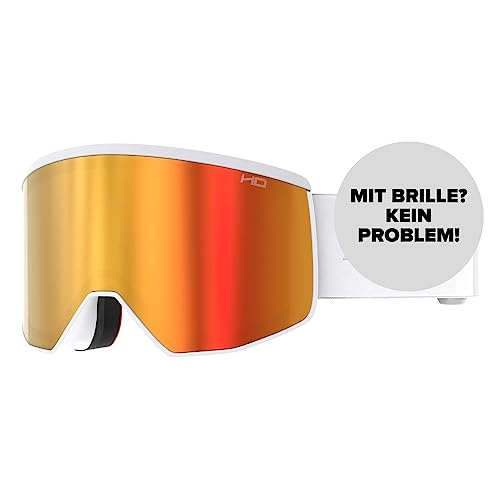 ATOMIC FOUR PRO HD Skibrille - White - Skibrillen mit kontrastreichen Farben - Hochwertig verspiegelte Snowboardbrille - Brille mit Live Fit Rahmen - Skibrille für Brillenträger ATOMIC FOUR PRO HD Skibrille - White - Skibrillen mit kontrastreichen Farben - Hochwertig verspiegelte Snowboardbrille - Brille mit Live Fit Rahmen - Skibrille für Brillenträger von ATOMIC