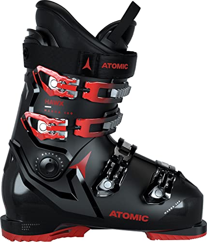 ATOMIC Hawx Magna 100 Skischuhe - Größe 30/30.5 - Alpin-Skischuh für Erwachsene in Schwarz/Rot - 102mm breite Passform - Stabile Prolite Konstruktion - Memory Fit für präzisen Sitz von ATOMIC