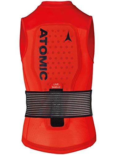 ATOMIC Live Shield Vest JR in Rot Größe L - Hochwertige Protektorenweste - Damen-Rückenprotektor - Multi Density Schaumsystem - Leicht & atmungsaktiv - uneingeschränkte Bewegungsfreiheit von ATOMIC