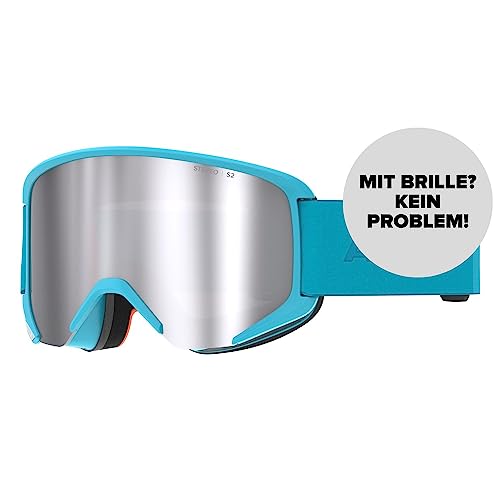 ATOMIC SAVOR STEREO Skibrille - Teal Blue - Klare Sicht & Blendschutz - Hochwertige Verspiegelung - Live Fit Rahmen - Over The Glasses-kompatibel für Brillenträger ATOMIC SAVOR STEREO Skibrille - Teal Blue - Klare Sicht & Blendschutz - Hochwertige Verspiegelung - Live Fit Rahmen - Over The Glasses-kompatibel für Brillenträger von ATOMIC