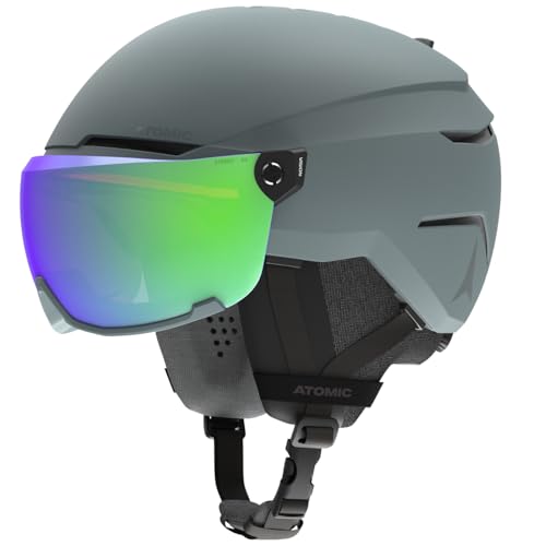 ATOMIC SAVOR VISOR STEREO Skihelm mit Visier - Maximale Stoßdämpfung - Active Aircon Belüftungssystem - Hochwertige Verspiegelung für klare Sicht, 51-55 von ATOMIC