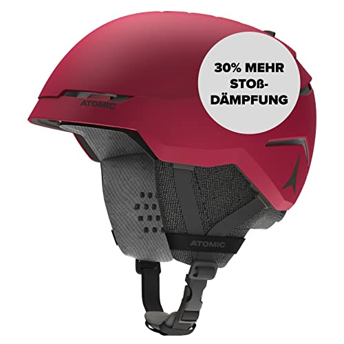 ATOMIC SAVOR Skihelm in Dunkelrot Größe L - Unisex für Erwachsene - 360° Fit System - Überlegener Aufprallschutz - Aircon Belüftungssystem - Kopfumfang 59-63 cm von ATOMIC