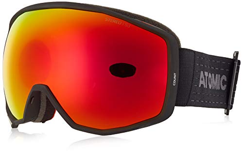 Atomic Unisex All Mountain-Skibrille Count Stereo, für starkes Licht, Medium Fit, Sphärische Doppelscheibe, Kompatibel mit Brille, schwarz/rot, AN5105634 Atomic Unisex All Mountain-Skibrille Count Stereo, für starkes Licht, Medium Fit, Sphärische Doppelscheibe, Kompatibel mit Brille, schwarz/rot, AN5105634 von ATOMIC