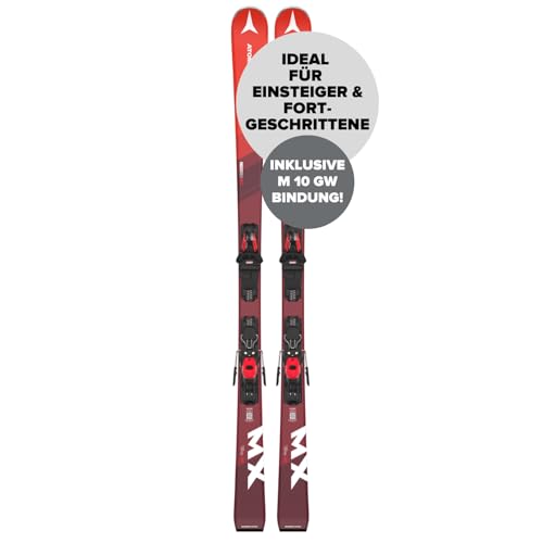 ATOMIC MX REDSTER - Rot-weiße Atomic Skier 149cm - Leichtes Herren & Damen Ski Equipment - Ski für Einsteiger & Fortgeschrittene - Damen & Herren Skier mit Bindung (voreingestellte M 10 GW Bindung) ATOMIC MX REDSTER - Rot-weiße Atomic Skier 149cm - Leichtes Herren & Damen Ski Equipment - Ski für Einsteiger & Fortgeschrittene - Damen & Herren Skier mit Bindung (voreingestellte M 10 GW Bindung) von ATOMIC