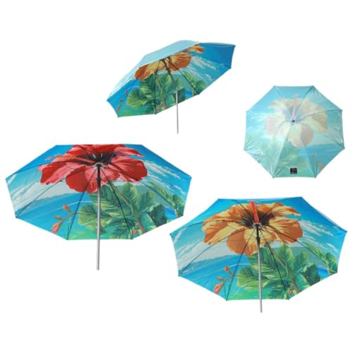 Atosa Strandschirm, Design tropische Blumen, schwenkbar, aus Metall, Durchmesser 220 cm, Nylon, LSF 50+, 2 Möglichkeiten, mit Hülle, bunt Atosa Strandschirm, Design tropische Blumen, schwenkbar, aus Metall, Durchmesser 220 cm, Nylon, LSF 50+, 2 Möglichkeiten, mit Hülle, bunt von ATOSA