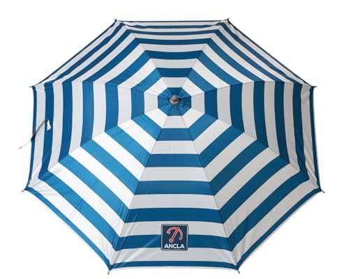 Atosa Strandschirm, Ø 160 cm, schwenkbar, Marineblau und Weiß, Stahlrahmen mit 8 Rippen und hochwertigem Nylon, mit Sonnenschutz UPF 50+, mit Tragetasche, bunt Atosa Strandschirm, Ø 160 cm, schwenkbar, Marineblau und Weiß, Stahlrahmen mit 8 Rippen und hochwertigem Nylon, mit Sonnenschutz UPF 50+, mit Tragetasche, bunt von ATOSA
