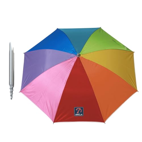 Atosa G. Sonnenschirm Regenbogen 240 cm Orient Eisen mit Spirale Nylon UPF50+ 170T 32/32 mm, bunt, Grande, Bohemien von ATOSA