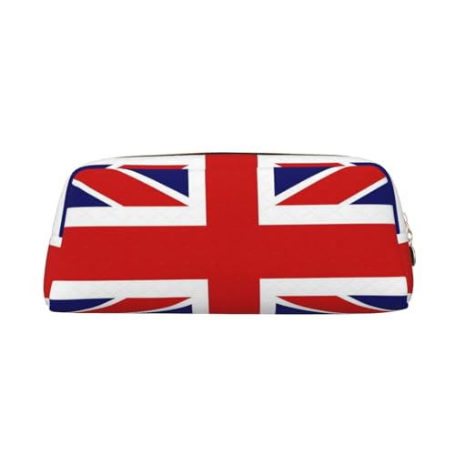 ATOurDealss Vielseitiges Federmäppchen mit englischer Flagge, für Erwachsene, mit Reißverschluss, Make-up-Tasche, gold, Einheitsgröße, Federmäppchen von ATOurDealss