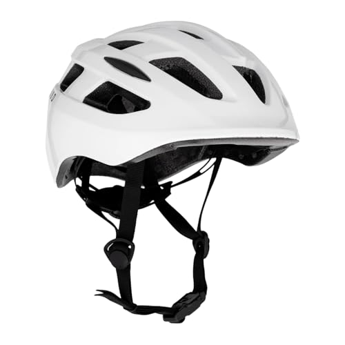 ATTABO Fahrradhelm Damen Herren Bonkers Größe M Weiß Fahrradhelm mit In-Mold Technologie mit 18 Belüftungslöchern mit LED-Licht Helmverstellung durch Knopf Langlebiges PC-Material Wärmeschutz ATTABO Fahrradhelm Damen Herren Bonkers Größe M Weiß Fahrradhelm mit In-Mold Technologie mit 18 Belüftungslöchern mit LED-Licht Helmverstellung durch Knopf Langlebiges PC-Material Wärmeschutz von ATTABO