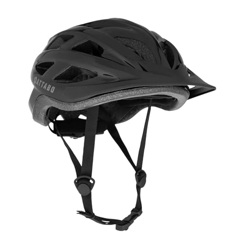 ATTABO Fahrradhelm Firez Größe L Schwarzer Fahrradhelm mit Out-Mold Technologie mit 21 Belüftungslöchern Helmverstellung durch Drehknopf Langlebiges Premium PVC Material Ideal für Fahrradtouren von ATTABO