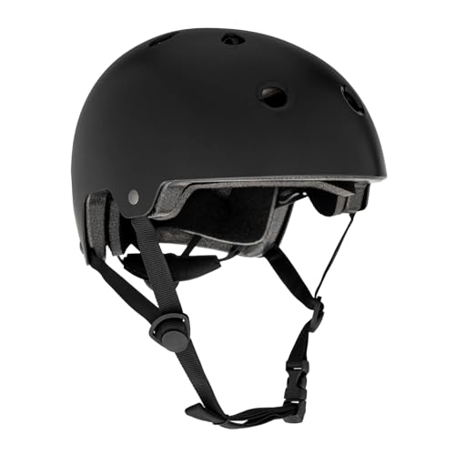 ATTABO Genes Helm für Skateboard und Scooter Größe M Schwarzer MTB Helm mit ABS Hartschalentechnologie mit 11 Lüftungslöchern Verstellbar mit Drehknopf Langlebiges Material und Sicherheit von ATTABO