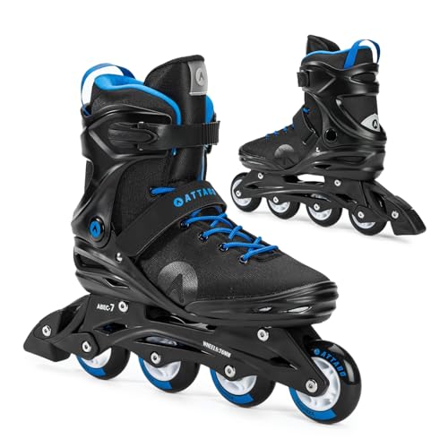ATTABO Fitness Inline Skates Herren Cyclone Größe 40 EU Inliner Rollschuhe mit ABEC-7-Lager Räder PU 82A Halbharte TPR Komfort Stabilität Dreifache Anpassung Roller Skates für Männer Schwarz/Blau ATTABO Fitness Inline Skates Herren Cyclone Größe 40 EU Inliner Rollschuhe mit ABEC-7-Lager Räder PU 82A Halbharte TPR Komfort Stabilität Dreifache Anpassung Roller Skates für Männer Schwarz/Blau von ATTABO