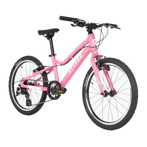 ATTABO Kinderfahrrad Ease 20“ Leicht und langlebig mit niedrigem Überhang Ergonomischer BMX-Lenker Shimano Altus Gangschaltung und attraktives Sicherheitszubehör Farbe Pink ATTABO Kinderfahrrad Ease 20“ Leicht und langlebig mit niedrigem Überhang Ergonomischer BMX-Lenker Shimano Altus Gangschaltung und attraktives Sicherheitszubehör Farbe Pink von ATTABO