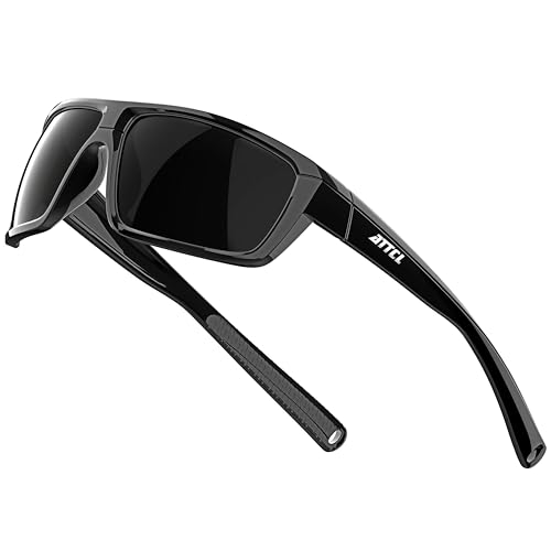 ATTCL Herren Polarisierte Wrap Sonnenbrille UV-Schutz Sportbrille TR90 Rahme Ultraleicht 5001 Black ATTCL Herren Polarisierte Wrap Sonnenbrille UV-Schutz Sportbrille TR90 Rahme Ultraleicht 5001 Black von ATTCL