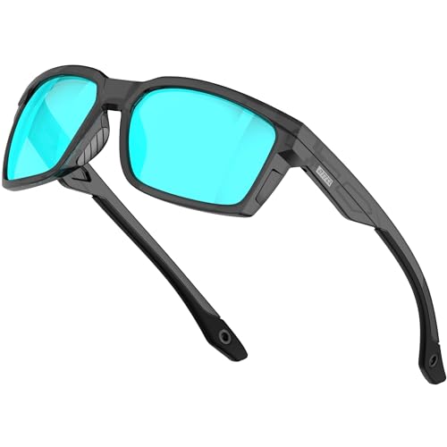 ATTCL Sonnenbrille Herren Polarisierte Sportbrille Fahrerbrille TR90 Rahme Ultra Leicht CAT 3 UV400-Schutz 2238 touhui-blue von ATTCL