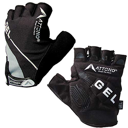 ATTONO Gel Fahrradhandschuhe Fahrrad Mountainbike Handschuhe mit Gelpolsterung - Größe 9 von ATTONO