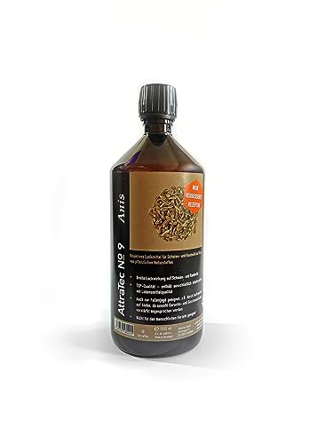 ATTRATEC No 9 Anis Premium Lockmittel Schalenwild, REH, Rothirsch, Gams, Steinbock, Wildschwein, Kirrung und Salzlecke, 1 Liter ATTRATEC No 9 Anis Premium Lockmittel Schalenwild, REH, Rothirsch, Gams, Steinbock, Wildschwein, Kirrung und Salzlecke, 1 Liter von ATTRATEC